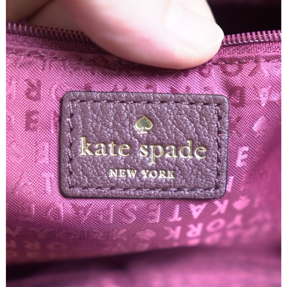 KATE SPADE Roselyn Hunts Burgundy Leather Tote Goat & Cowhide Feminine Corpcore - Picture 3 of 15